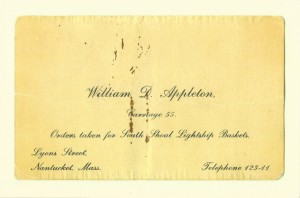 William Appleton Business Card